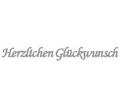 Ecrit. Autocoll.: Herzlichen Glückwunsch, argent, Feuille 10x23 cm, sct.-LS 1 pce