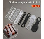 100 piezas de accesorios para colgar ropa, perchas para ropa, almohadilla antideslizante, junta antideslizante transparente Style 2 White