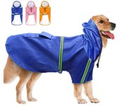 Nuevo impermeable para perros grandes, mono impermeable para perros grandes, medianos y pequeños, capa para mascotas, chaqueta para labrador, golden retriever y husky S color rosa