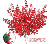 Nochebuena decoración navideña bayas pequeñas ramas de simulación artificiales bayas Navidad decoración de la habitación interior escritorio DIY pequeños adornos 1PC