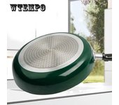 Sartén antiadherente, sartén para el hogar, olla para el desayuno, sartén para panqueques, olla para cocinar, utensilios de cocina, Wok 22cm verde
