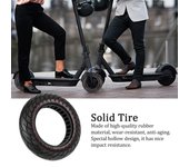Neumático sólido de panal hueco interior de 10x2,5, neumático sin cámara a prueba de explosiones para patinete eléctrico de 10 pulgadas Red Circle Pattern negro