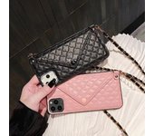 Funda de cuero para teléfono con diseño de sobre y tarjeta de marca de lujo para iPhone 13, 12, X, XR, XS Max, 7, 8, 6, 6s Plus, 11 Pro, funda trasera tipo bandolera for iphone 6 6S plus