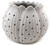 Les Trésors De Lily [J0541] - Portavelas gris 'Hoja' gris