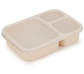Fiambrera de paja de trigo, contenedor de almacenamiento de alimentos para niños, escuela, oficina, caja Bento portátil para almuerzo color rosa