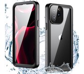 Funda impermeable profesional de 10 metros para iPhone 15, 14, 13, 11 Pro Max, 12 Mini, funda antigolpes para buceo y caídas para iPhone Xs Max XR For iphone15 negro
