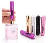 Bote atomizador de perfumes de bolsillo verde