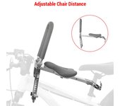 Asiento de bicicleta para niños, ultraligero, plegable, portátil, de liberación rápida, accesorio para asiento de bicicleta para adultos gris
