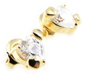 Altesse [H3219] - Boucles plaqué or 'Love Sweet Love' Blanc oro