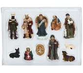 11 unids/set Cristo Nacimiento de Jesús Adorno Regalos Belén Artesanía Resina Navidad Pesebre Decoración Figuras Católicas Regalos de Navidad 11pcs a set