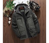 Parkas cálidas de invierno para hombre, chaqueta gruesa y resistente al viento, abrigo con capucha y múltiples bolsillos de calidad, ropa de abrigo impermeable para hombre, tallas grandes L-9XL L negro