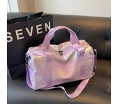 Bolsa de deporte para mujer, bolsa de separación seca y húmeda, bolsa de entrenamiento para yoga, bolsa de equipaje portátil de gran capacidad, bolsa de viaje para exteriores púrpura