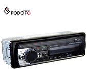 Podofo-Radio estéreo para coche, receptor de entrada auxiliar FM, SD, USB, JSD-520, 12V, 1 din, reproductor Multimedia MP3 para coche negro