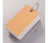 Tarjetas de memoria en blanco gruesas, portátiles, con mensaje, notas de presentación y anilla para estudiar. Kraft