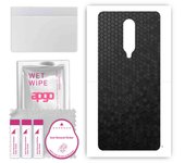apgo Protective Skin Sticker for the back compatible with OnePlus 8 5G UW, Wrap Film, Foil, Vinyl - Pattern Black Honeycomb