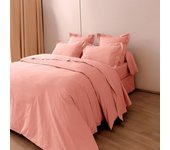 Housse de couette percale de coton peigné  Julian  Coton Pur - Julian Rose Poudré - Housse de couette 260 x 240 cm