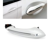 Juego de manijas exteriores para puertas de acceso cómodo y exterior para modelos F07, F10, F01 y F02 525, 535, reemplaza a 51217231931 right blanco