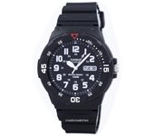 Reloj Casio analógico de cuarzo 100M con correa de resina negra MRW-200H-1BVDF MRW200H-1BVDF para hombre negro