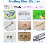 Impresora de mano Impresora de inyección de tinta portátil Impresora de códigos de inyección de tinta de alta definición con LED de 4,3 pulgadas AU Plug negro