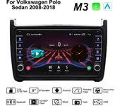 Radio Android para coche para Volkswagen Polo Sedan 2008-2018 con botón, reproductor Multimedia de vídeo estéreo 2din, WIFI, GPS, Carplay 2 + 32GB 1+16GB