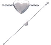Les Trésors De Lily [G3385] - Bracelet Argent 'Love' argenté - 13x10 mm plata