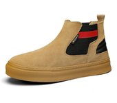 Botines Chelsea Retro de estilo británico de otoño para hombre, botas de trabajo con plataforma impermeables y antideslizantes. 39 marrón