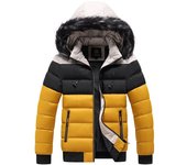 Abrigos clásicos de invierno para hombre, cortavientos informal, de alta calidad, gruesos y cálidos, parkas térmicas con cuello de piel, abrigo de algodón. M