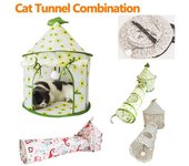 Tienda para gatos, túnel plegable para gatos, juguete para mascotas, túnel portátil para jugar al escondite, casa con laberinto interactivo, accesorios para juegos interiores para sala de estar