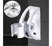 Soporte de fijación para cabezal de ducha de pared de aluminio para baño Puntos Home plata