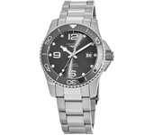 Reloj automático para hombre Longines HydroConquest de acero inoxidable con esfera gris L3.781.4.76.6 300M gris