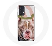 Coque Maniacase pour Samsung Galaxy A32 4G Chien de Pitbull marron