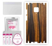 apgo Protective Skin Sticker for the back+sides compatible with Xiaomi Redmi Note 9 Pro Max, Full Wrap Film, Foil, Vinyl - Pattern Tigerwood