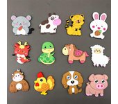 Nuevos imanes de dibujos animados para nevera, imanes de animales para niños, bonitos imanes para decoración de nevera, juguete magnético para niños.