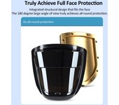 Máscara de Soldadura de PC, Máscara de Soldadura portátil de vista grande de 180 grados, máscara resistente a altas temperaturas para arco Small Size negro