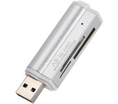 Mini lector de tarjetas portátil todo en uno para lectores de tarjetas USB SD/SD/TF/MS Duo/Micro MS(M2)/Ms Pro Duo