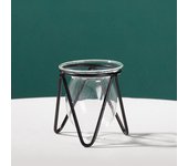 Terrario de arte nórdico, florero, recipiente de vidrio, florero para plantas hidropónicas, artesanía para el hogar y el jardín