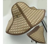 Sombrero de paja plegable de paja, sombrero de ala ancha anti-ultravioleta, sombrero de pescador de verano para mujer 40cm-Style1