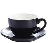 Taza y plato de café Simple de color, juego de dos piezas de Taza de cerámica, taza de agua, taza de té de flores, taza de leche