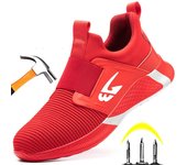 Nuevos zapatos de seguridad de verano, zapatos deportivos cómodos para hombres, zapatillas ligeras e impermeables, zapatos de trabajo, botas de trabajo con punta de acero para hombres 40 negro