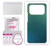 apgo Protective Skin Sticker for the back compatible with Xiaomi Mi 11 Ultra, Wrap Film, Foil, Vinyl - Pattern Carbon Chameleon CAKA1