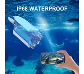 Cámara de pesca submarina inalámbrica 1080P, cámara de vídeo con buscador de peces Wi-Fi y aplicación de grabación en bucle azul