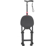 Bastones plegables con asiento, bastón de 4 patas, antideslizante, ligero y plegable, para hacer cola