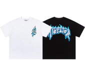 685 Trapstar London 2025 Verano Nueva Camiseta de Algodón de Alta Calidad con Cuello Redondo Suelta de Talla Grande para Hombre y Mujer Camiseta para Pareja S negro