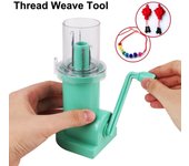 Accesorios de costura para máquina de tricotina, herramienta para tejer a mano, máquina de tejer creativa, pulsera artesanal, telar portátil para tejer a mano, carrete de tejer color rosa