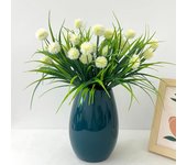 10 piezas de centros de mesa de diente de león artificial, decoración de mesa, tulipanes artificiales, flores artificiales, plantas de plástico para exteriores, flores de plástico, decoración de bodas blanco
