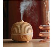 Difusor de fragancias con aroma a madera, humidificador ultrasónico y aceites esenciales. gris oscuro