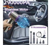 Aspiradora de coche nueva 2025, motor sin escobillas, portátil, de alta potencia, inalámbrica, de mano, potente, para electrodomésticos. gris
