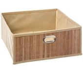 cesta para mueble de baño bambú natural 31x31x13.5cm