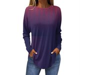 Ropa De Mujer Tendencia 2024 Tops Para Mujer Moda Para Mujer Casual Manga Larga Cuello Redondo Tops Estampados Ropa De Mujer Y2k S