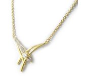 Les Trésors De Lily [I2636] - Collier Plaqué Or 'Scarlett' blanc doré - 30x25 mm oro